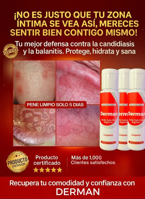 DERMAN - OLVIDATE DE LA CANDIDIASIS Y LA BALANITIS   🦠🍆🍄✨