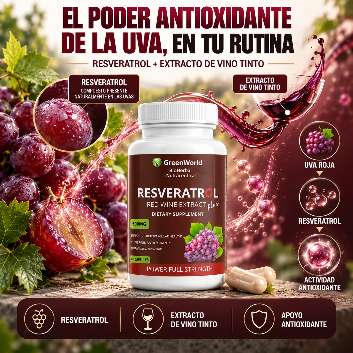 Resveratrol - Juventud Natural 🍇✨