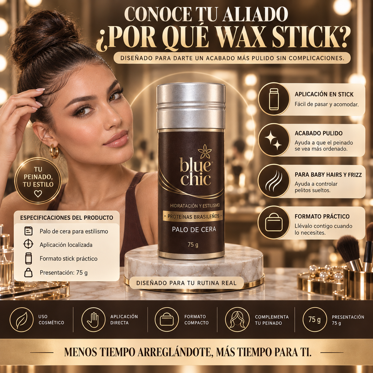Cera Para Cabello En Barra - Tiempo y Estilo