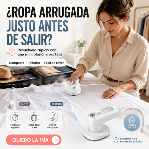 Mini Plancha De Vapor - Útil de Usar y Transportar 💼👔♨️