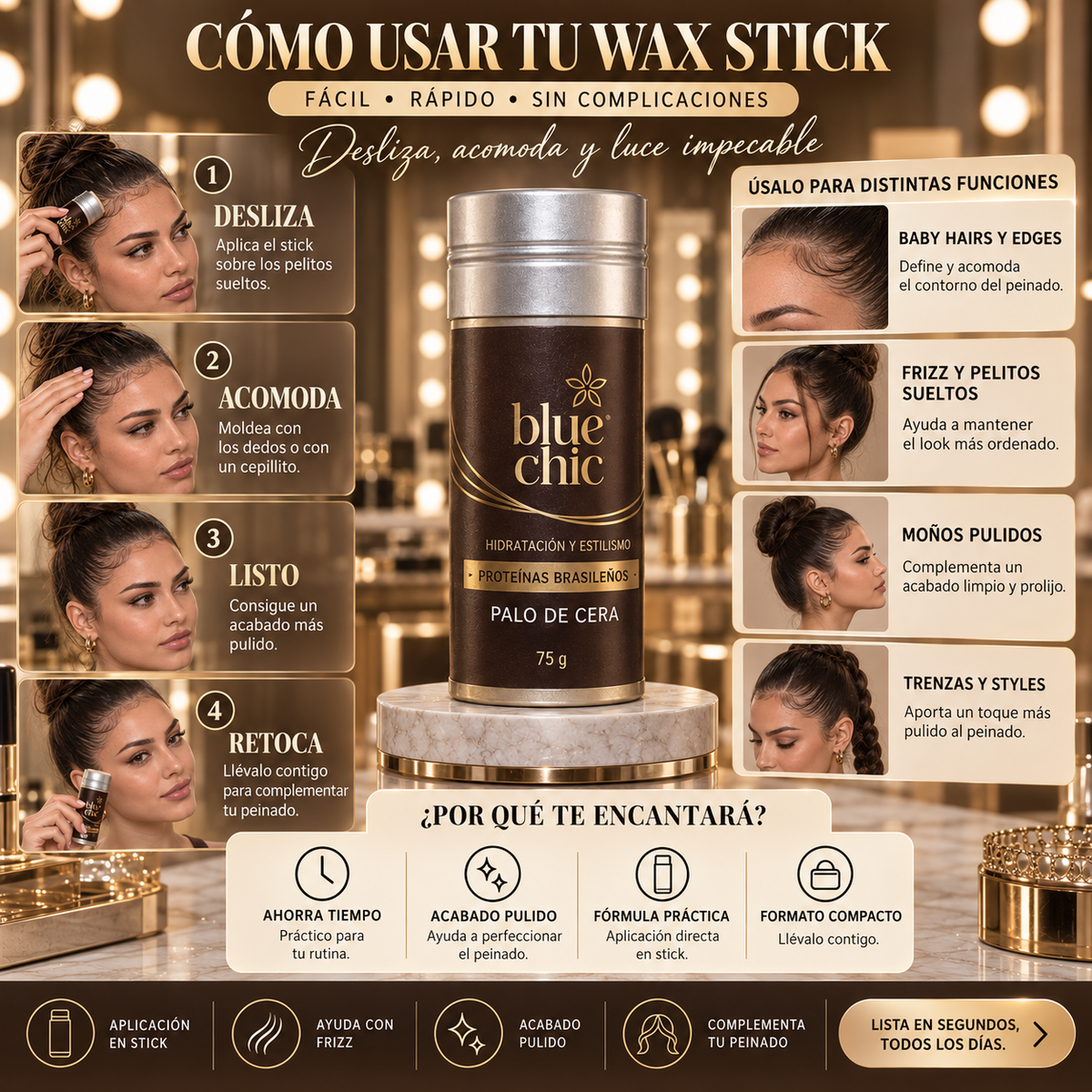 Cera Para Cabello En Barra - Tiempo y Estilo