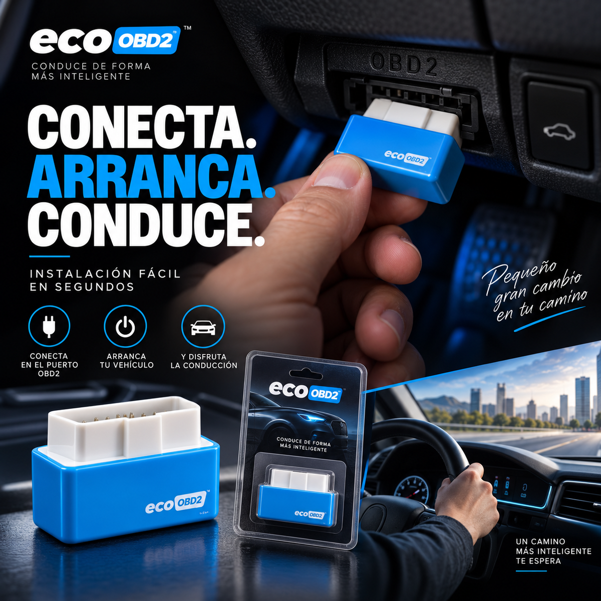Chip ECOOBD2 Ahorrador de Combustible - GASTA MENOS Y GANA MAS